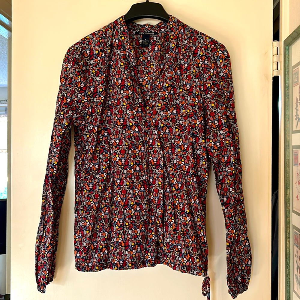 NWOT.  Lucky Brand colorful, 100% cotton lightweight, summer Kurta top.